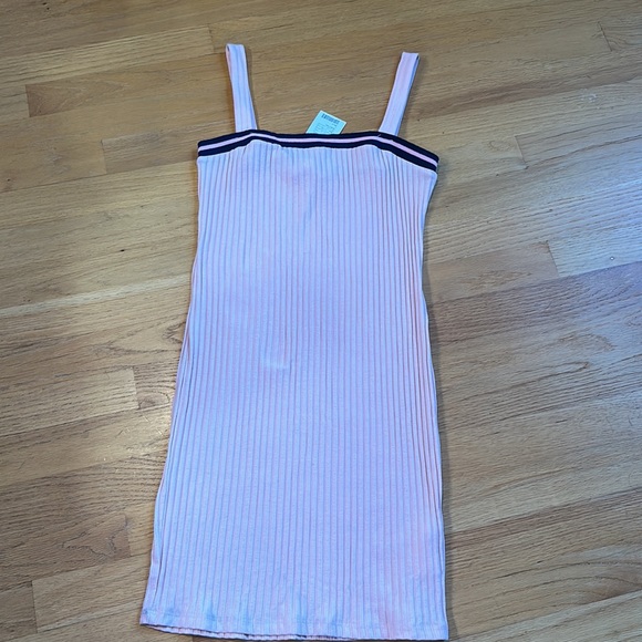 Pink Ribbed Knit Dress - Picture 2 of 2